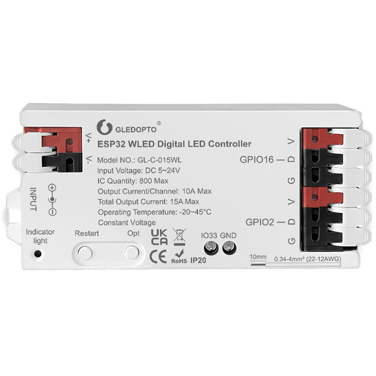 Gledopto ESP32 WLED Controller 15A